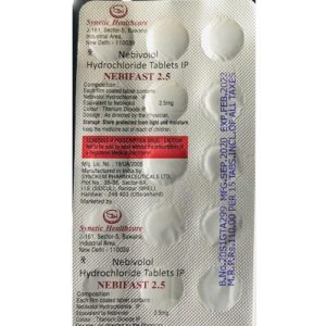nebifast 2.5mg tablet by synetic healthcare products list